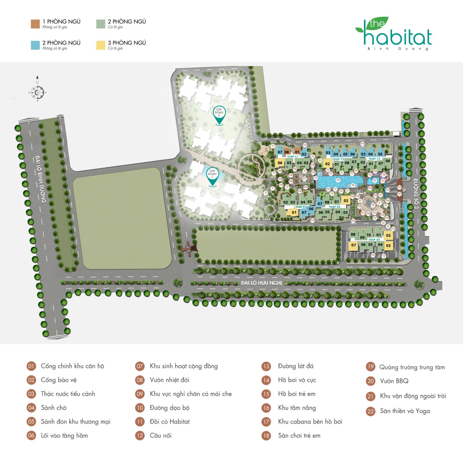 Mặt bằng tầng căn hộ The Habitat